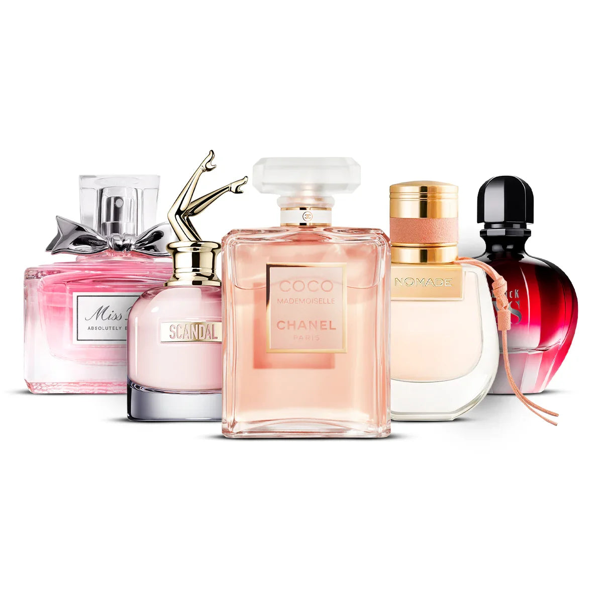 Set di 5 profumi | Miss Dior Blooming + Scandal + Coco Mademoiselle + Nomade + Black XS